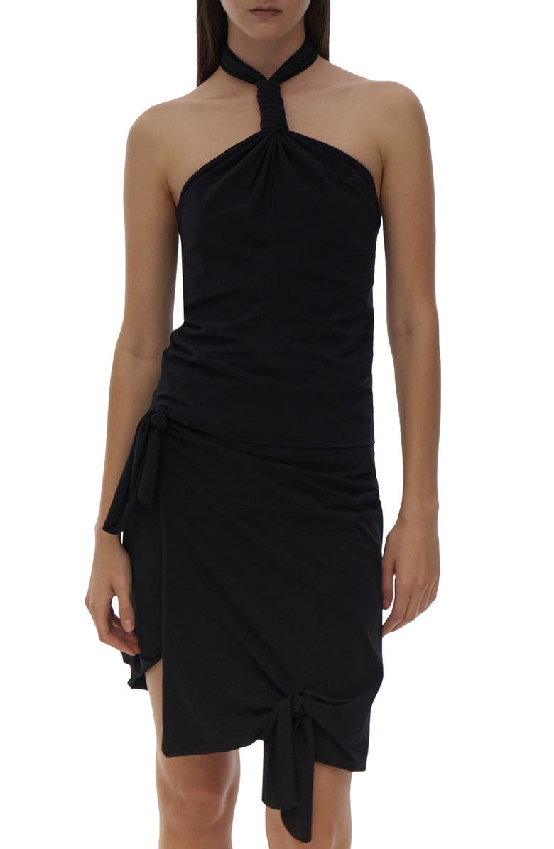 Helmut Lang Twist Halter Top, Main, color, 