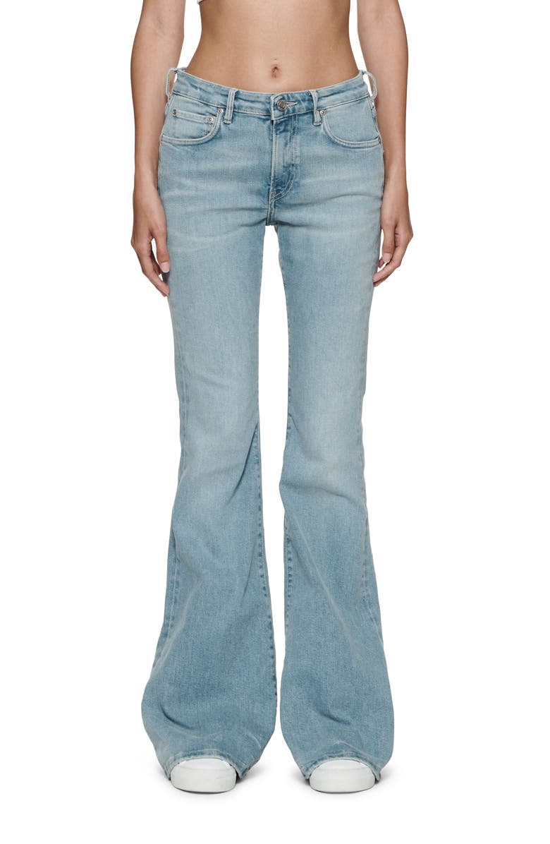 PURPLE BRAND Flare Jeans, Main, color, Light Indigo