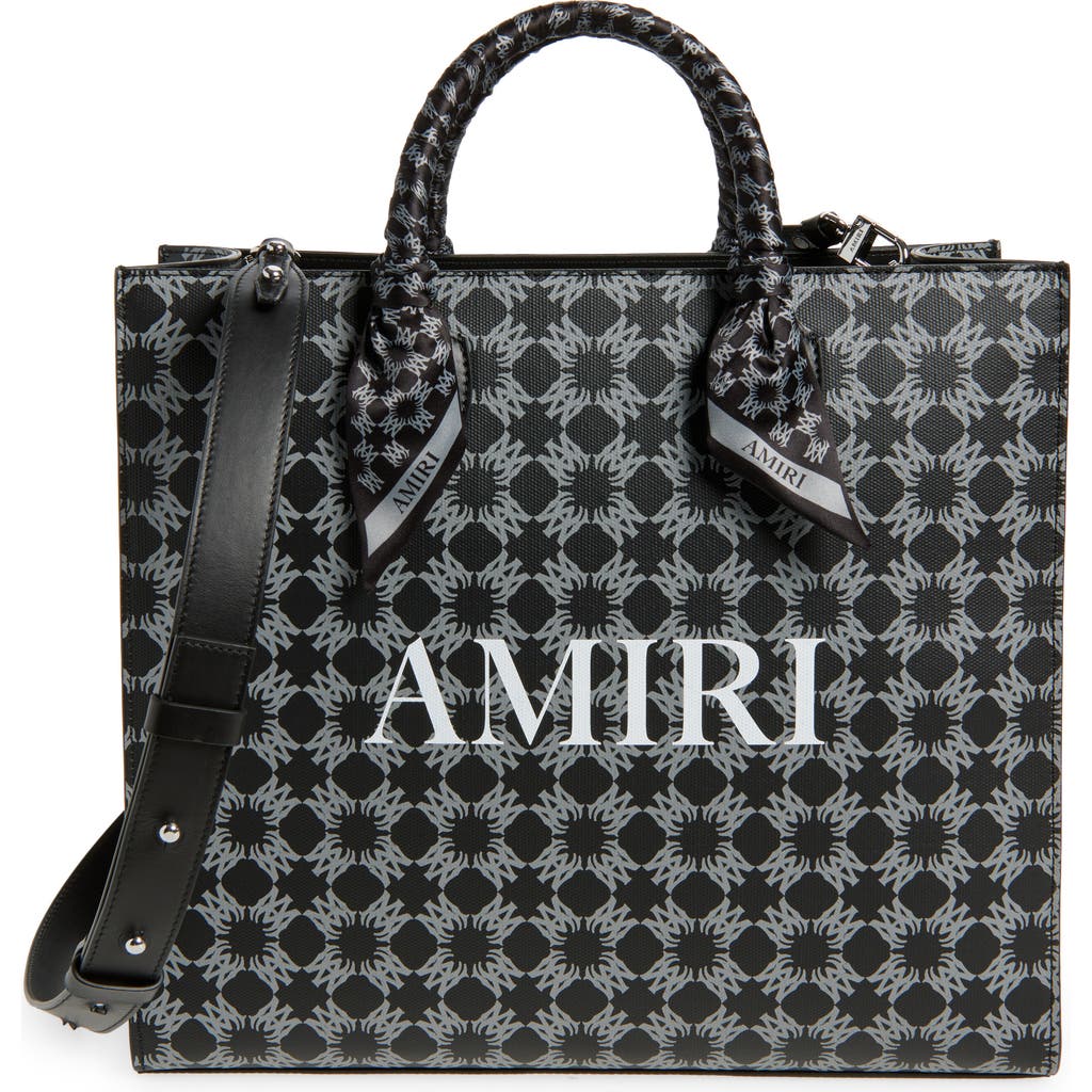 Amiri Small Ma Quad Coated Canvas Tote