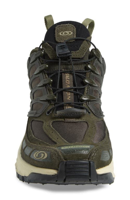 Salomon Unisex Acs Pro Lace Up Sneakers In Peat/deep Lichen Green