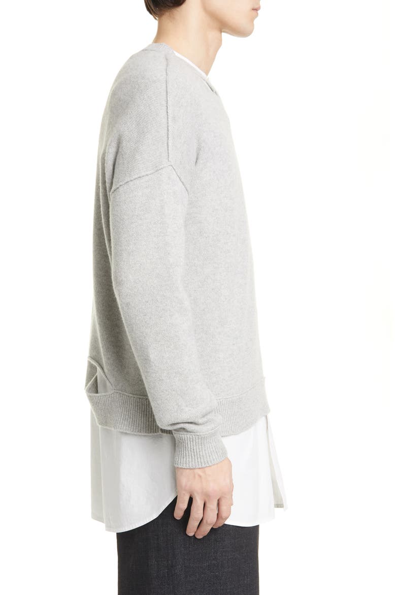 Distressed Recycled Cashmere Blend Sweater (Nordstrom Exclusive), Alternate, color, DARK PEARL