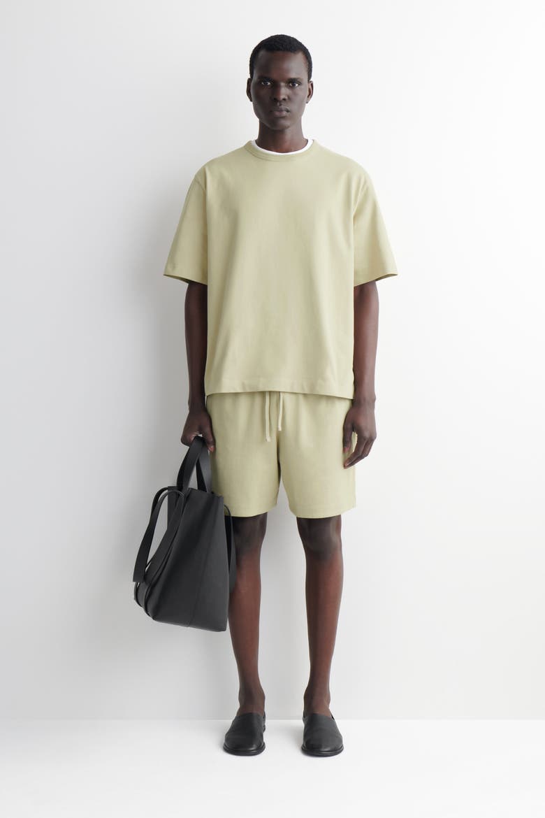 Relaxed Garment-washed Cotton T-shirt, Alternate, color, WASHED GREEN