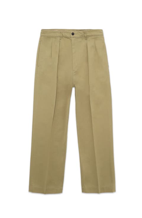 New York Heavyweight Cotton Gabardine Pleated Pants