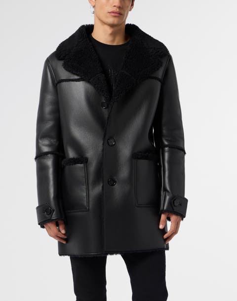 Long Eco Shearling Jacket Men