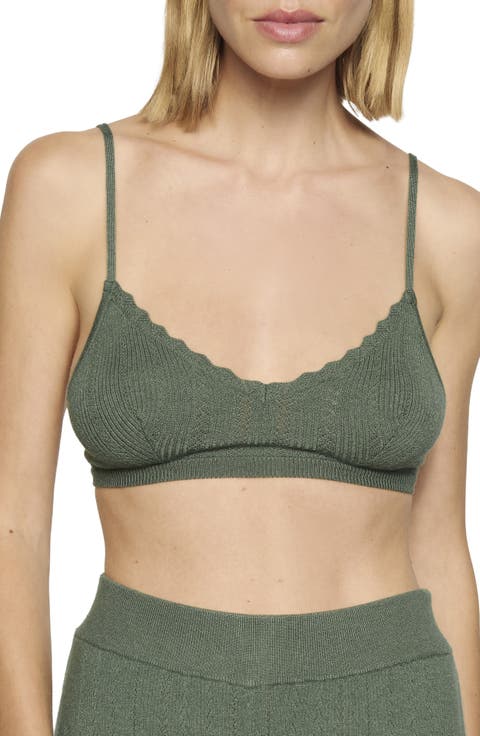 Pointelle Sweater Knit Bralette