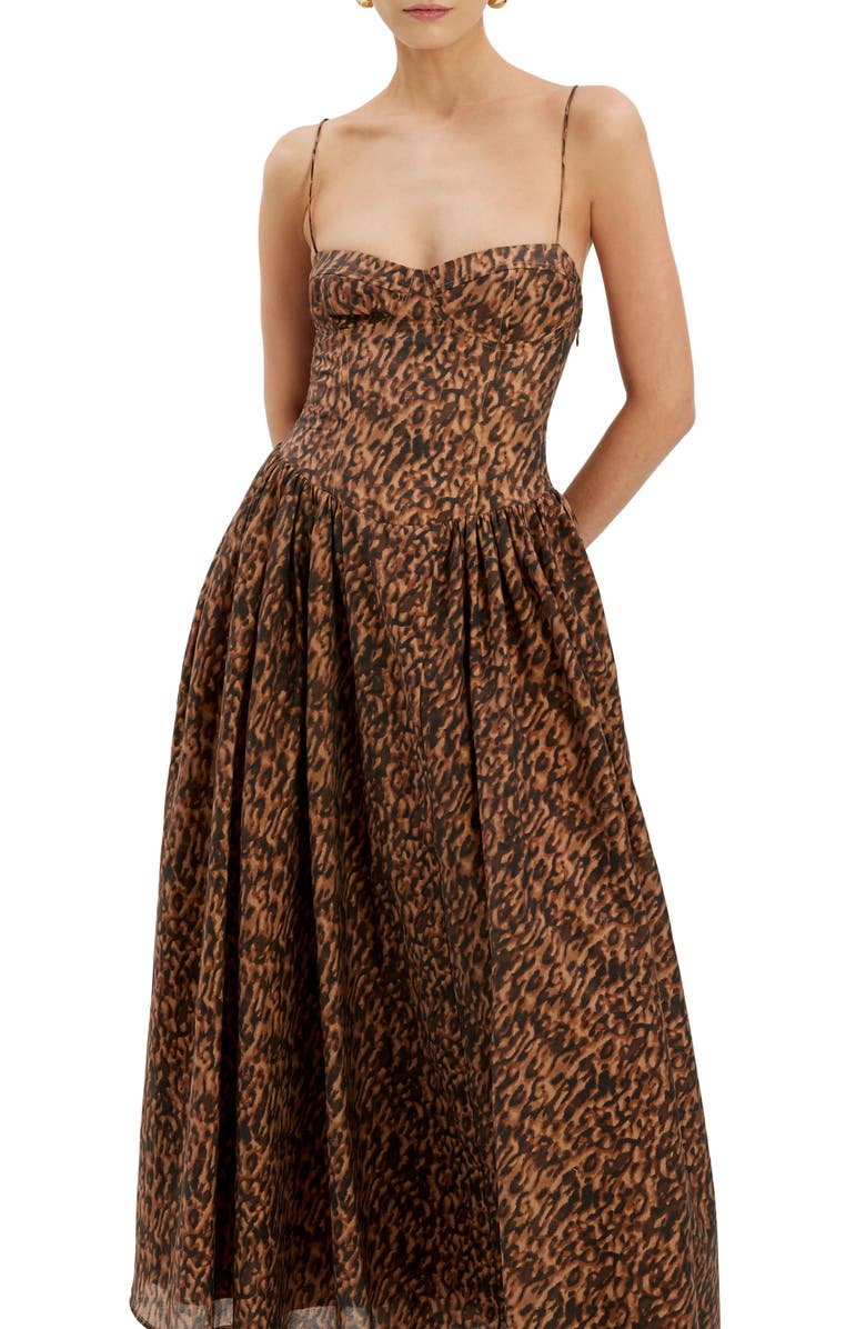 Bardot Estie Print Maxi Dress, Alternate, color, B Leopard