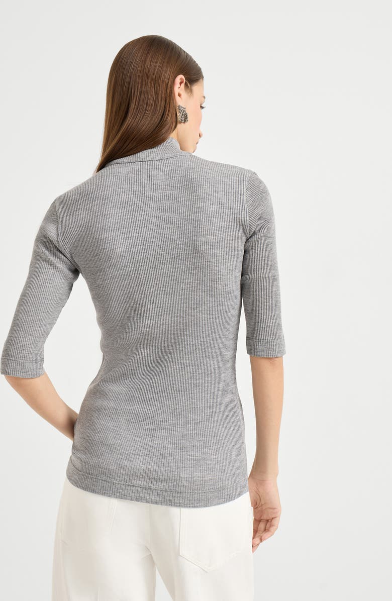 Brunello Cucinelli T-shirt with monili, Alternate, color, Grey