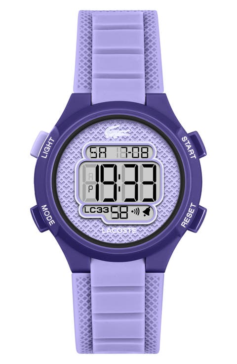 Kids' LC33 Digital Silicone Strap Watch, 32mm