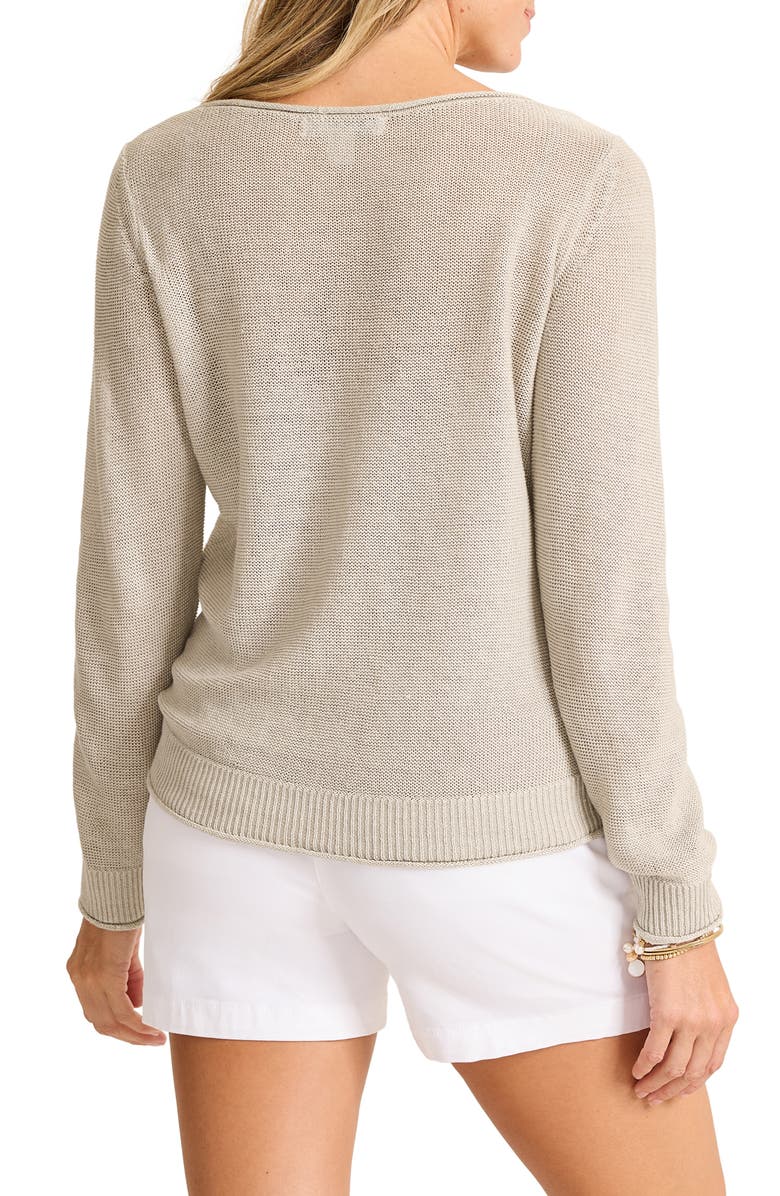 Tommy Bahama Cedar Relaxed Fit Linen Sweater, Alternate, color, Natural