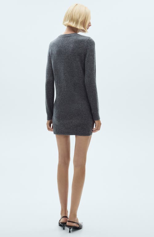 Mango Long Sleeve Mini Sweater Dress