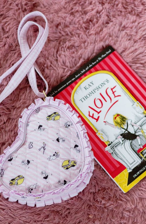 Bits & Bows Eloise Nyc Taxi Cab Ruffle Heart Purse In Pink