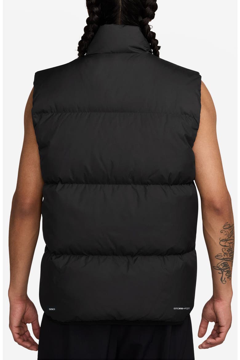 Sportswear Club Storm-FIT Water Resistant Down Puffer Vest, Alternate, color, BLACK/ WHITE