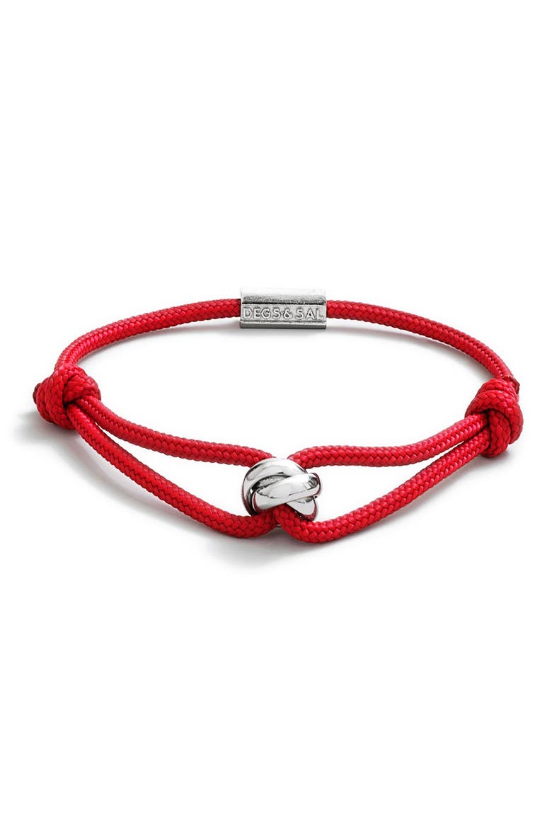 Trinity Rope Bracelet, Main, color, RED