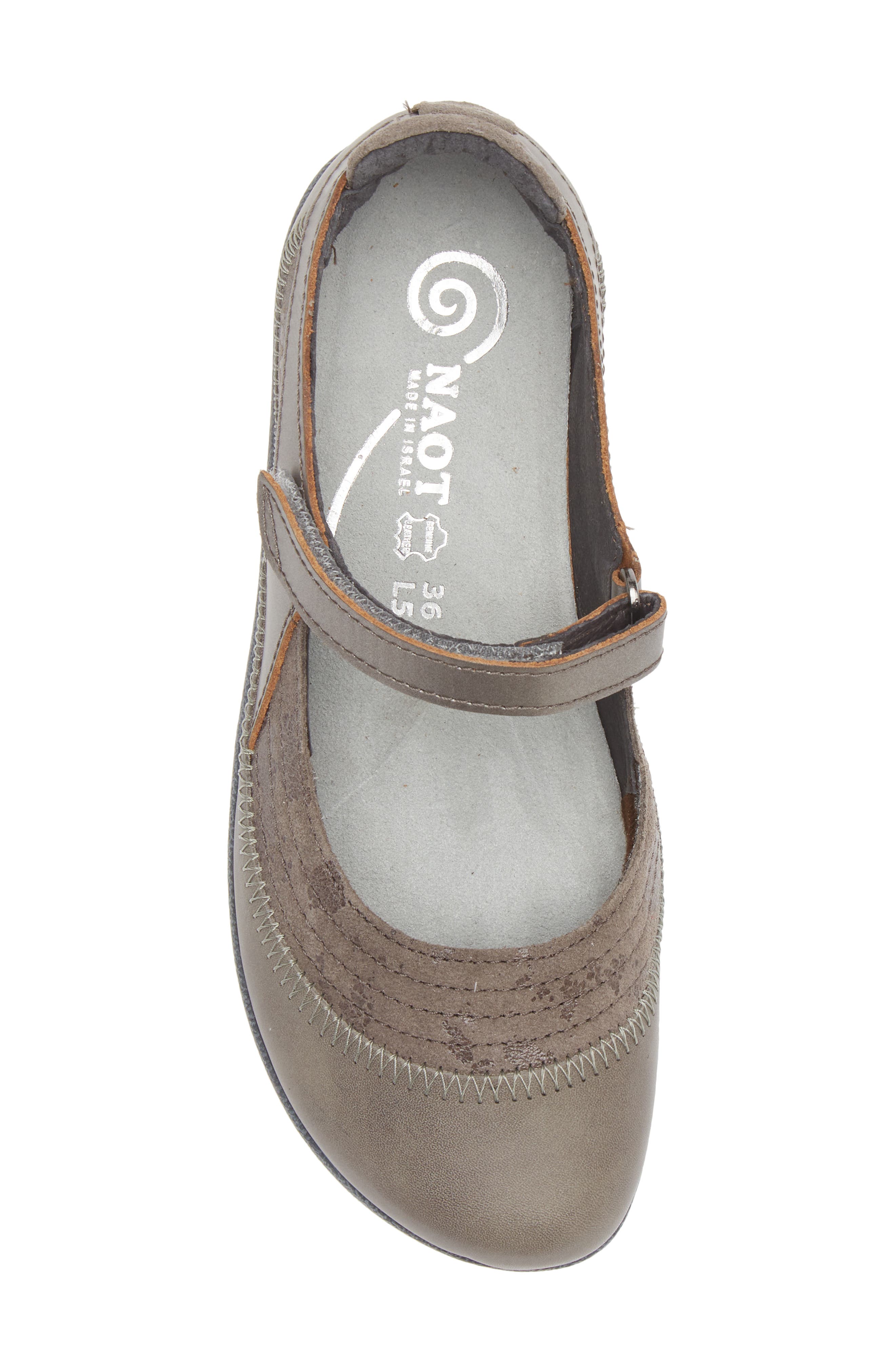 Kire Mary Jane Flat, Alternate, color, GRAY MARBLE SUEDE