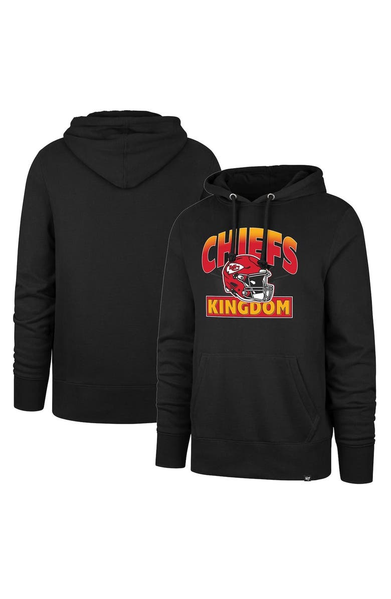 '47 Men's '47 Black Kansas City Chiefs Headline Pullover Hoodie, Main, color, Black