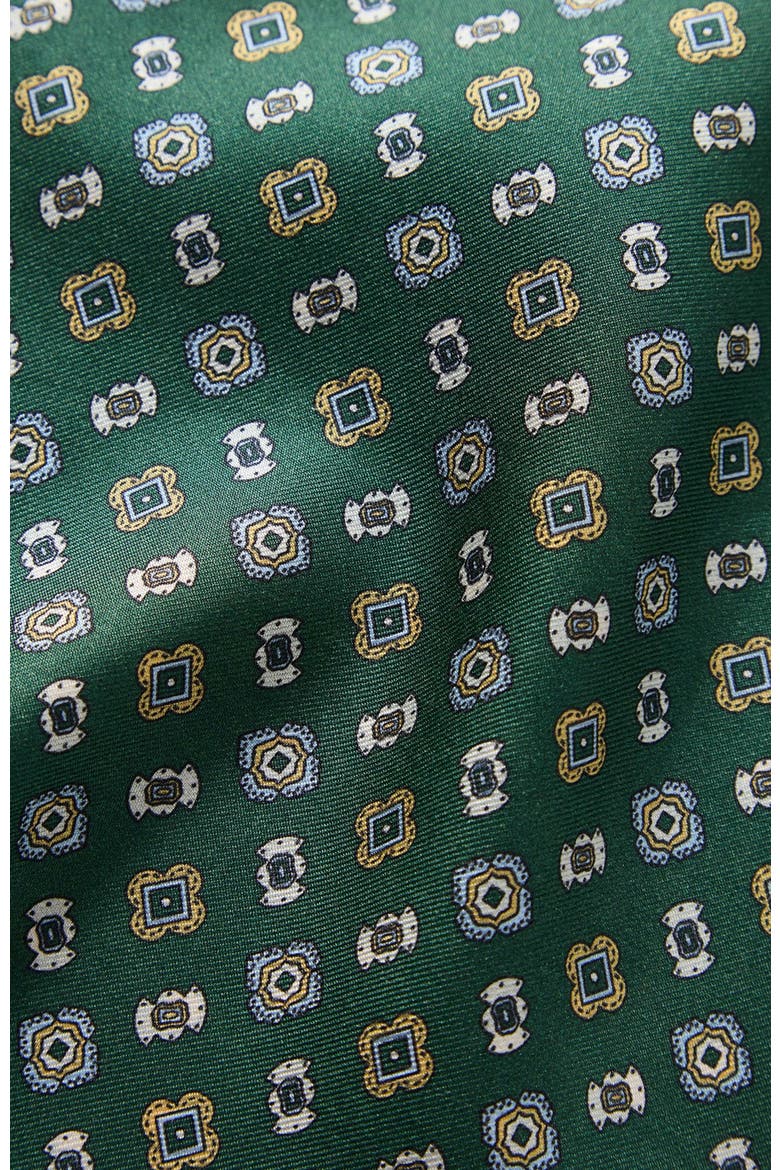 Paisley Collins Double Print Pocket Square, Alternate, color, Green Multi