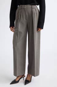 Reiss Katya Pleated High Waist Wide Leg Pants