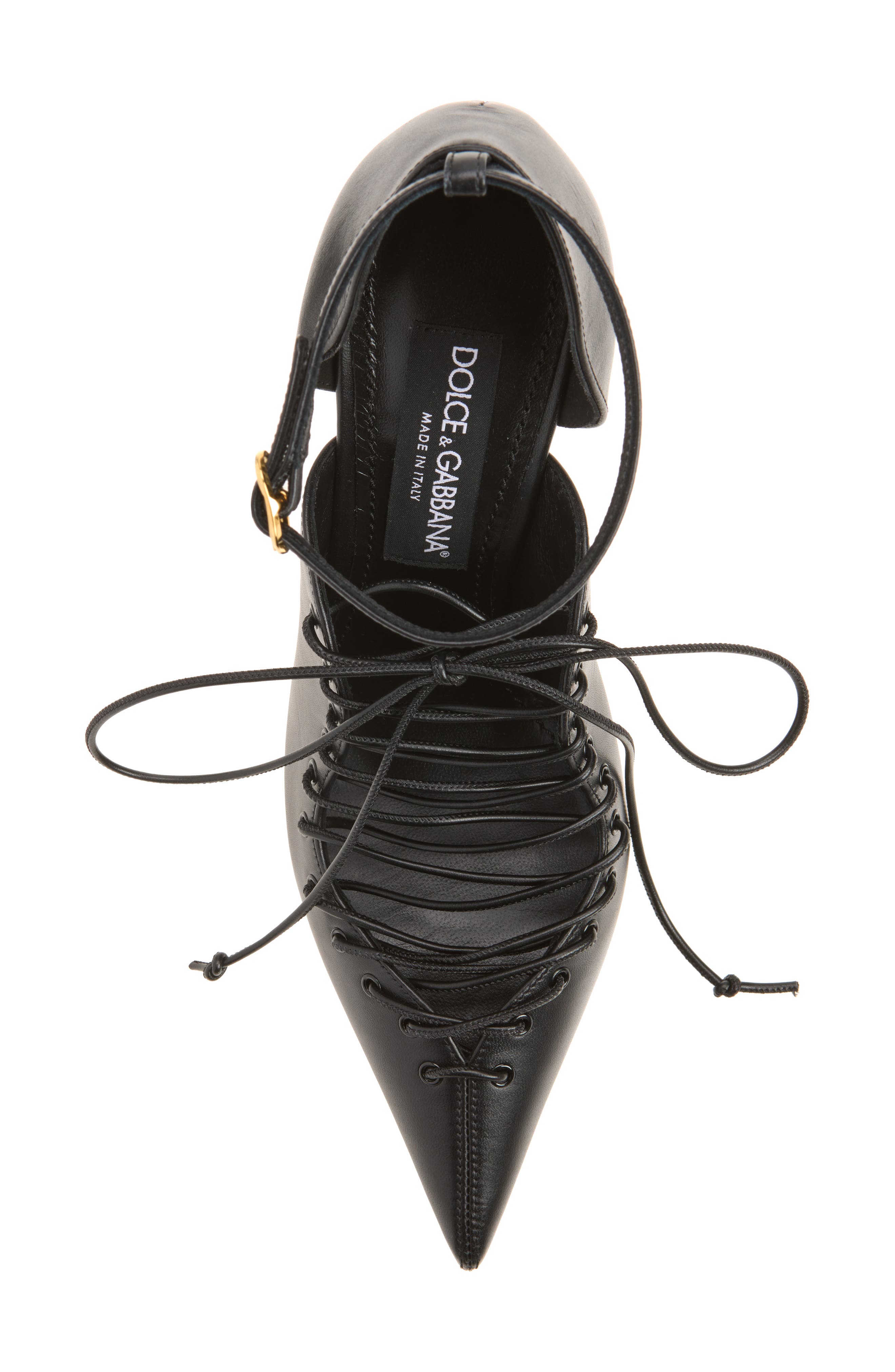 Cardinale Lace-Up Ankle Strap Pump, Alternate, color, NERO