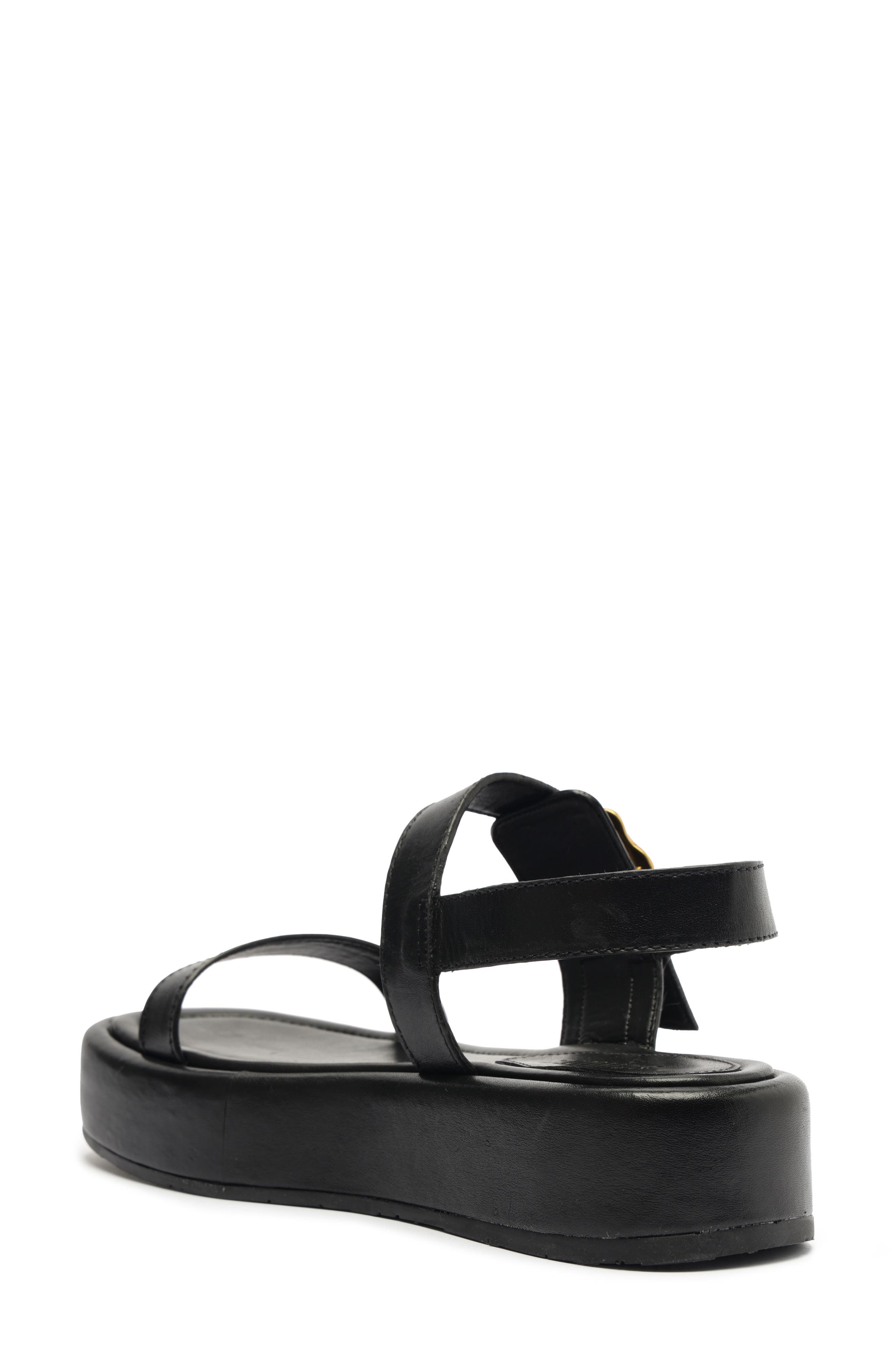 Schutz Wavy Ankle Strap Platform Sandal, Alternate, color, 