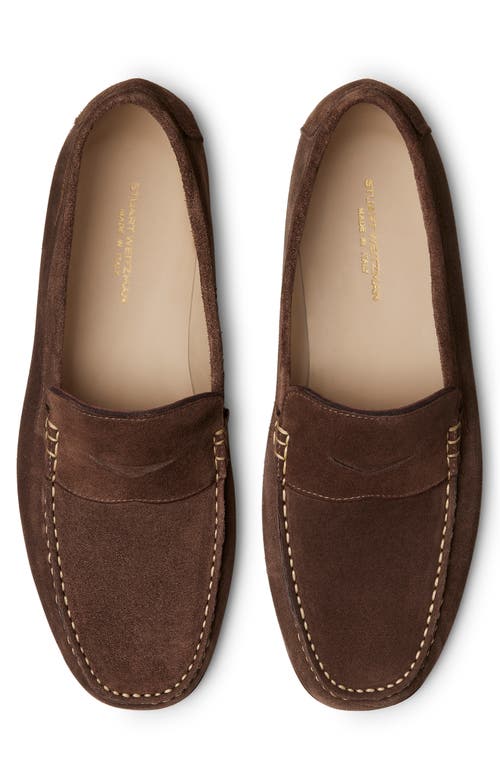 Stuart Weitzman Brady Penny Loafer In Espresso