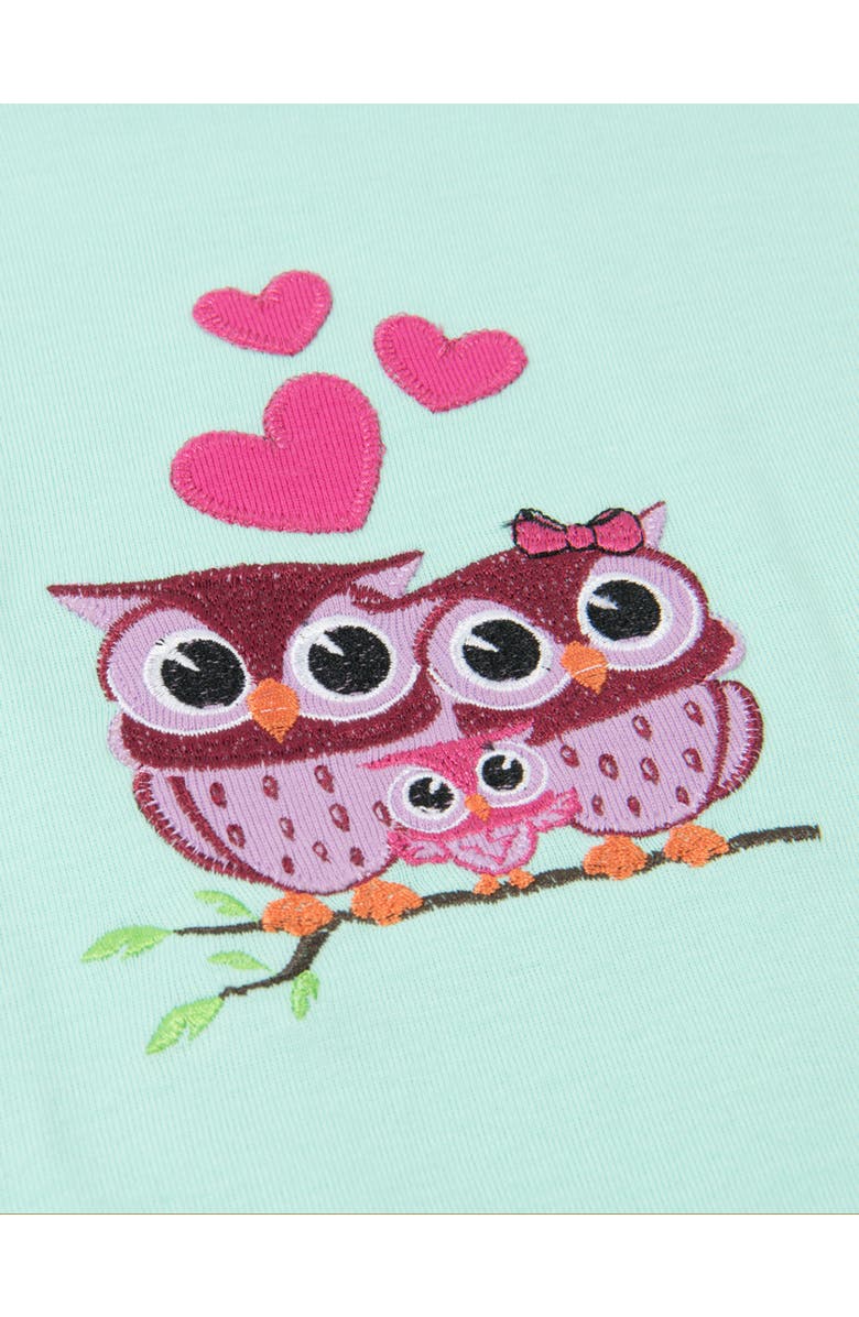 Leveret 2-pc. Cotton Short Sleeve Shirt & Shorts Animal Print Pajama Set with Matching Doll Accessory, Alternate, color, Owl