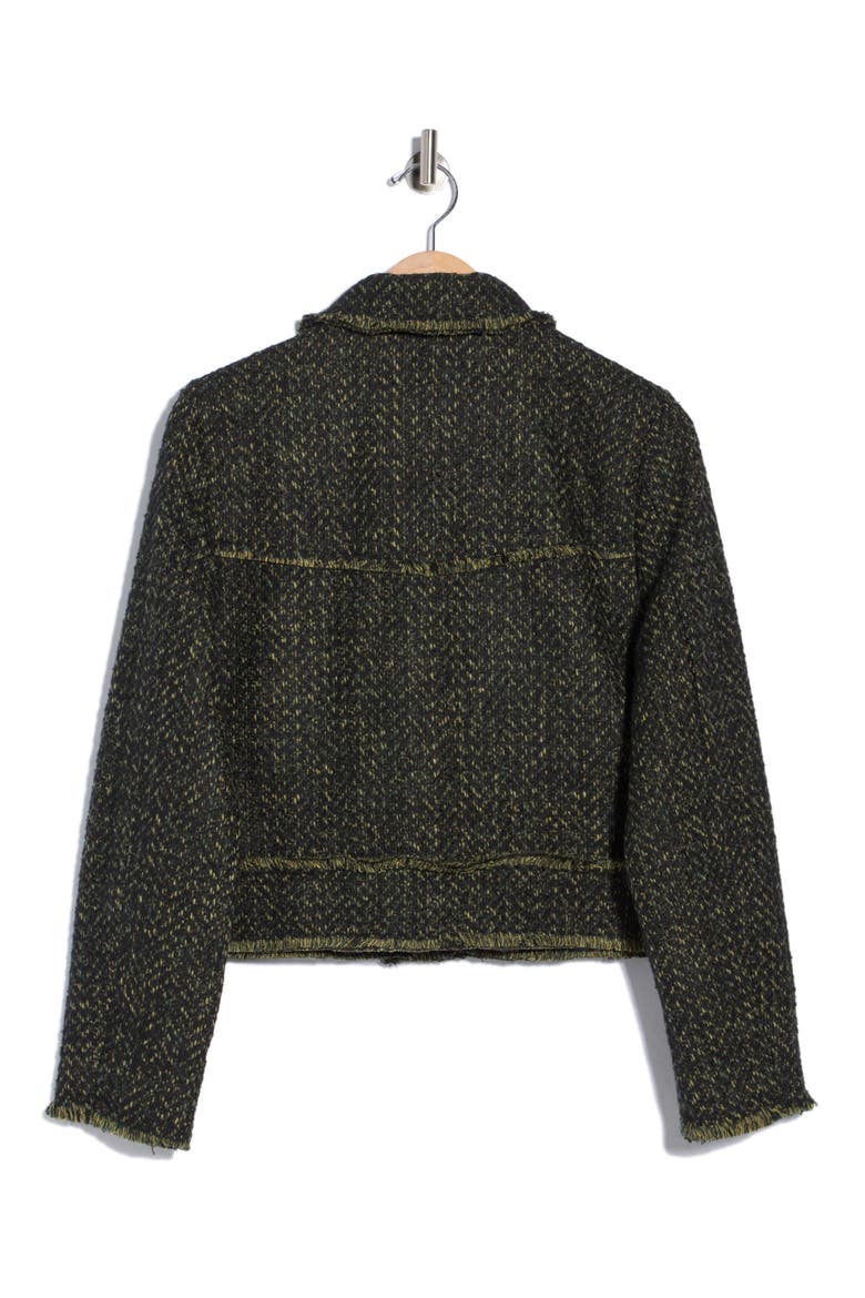 Tweed Jean Jacket, Alternate, color, OLIVE TWEED