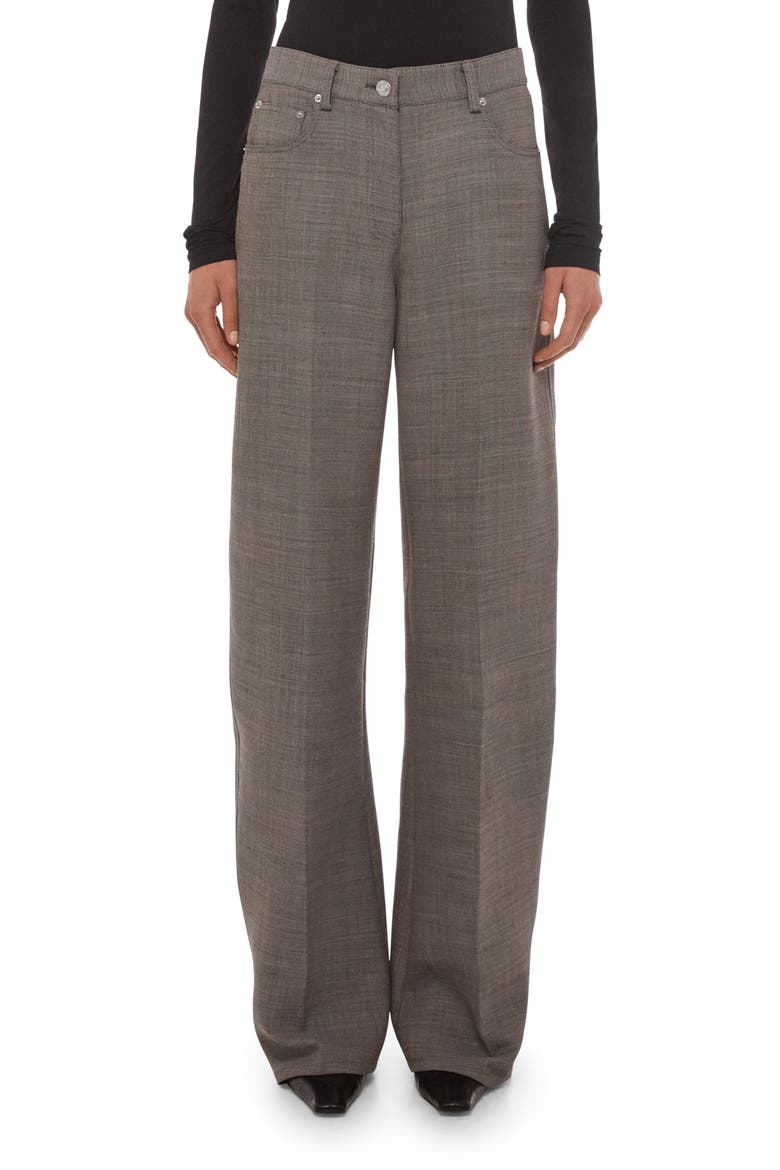 Relaxed Sharkskin Bootcut Pants, Main, color, BEIGE MELANGE