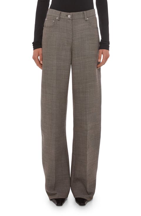 Relaxed Sharkskin Bootcut Pants