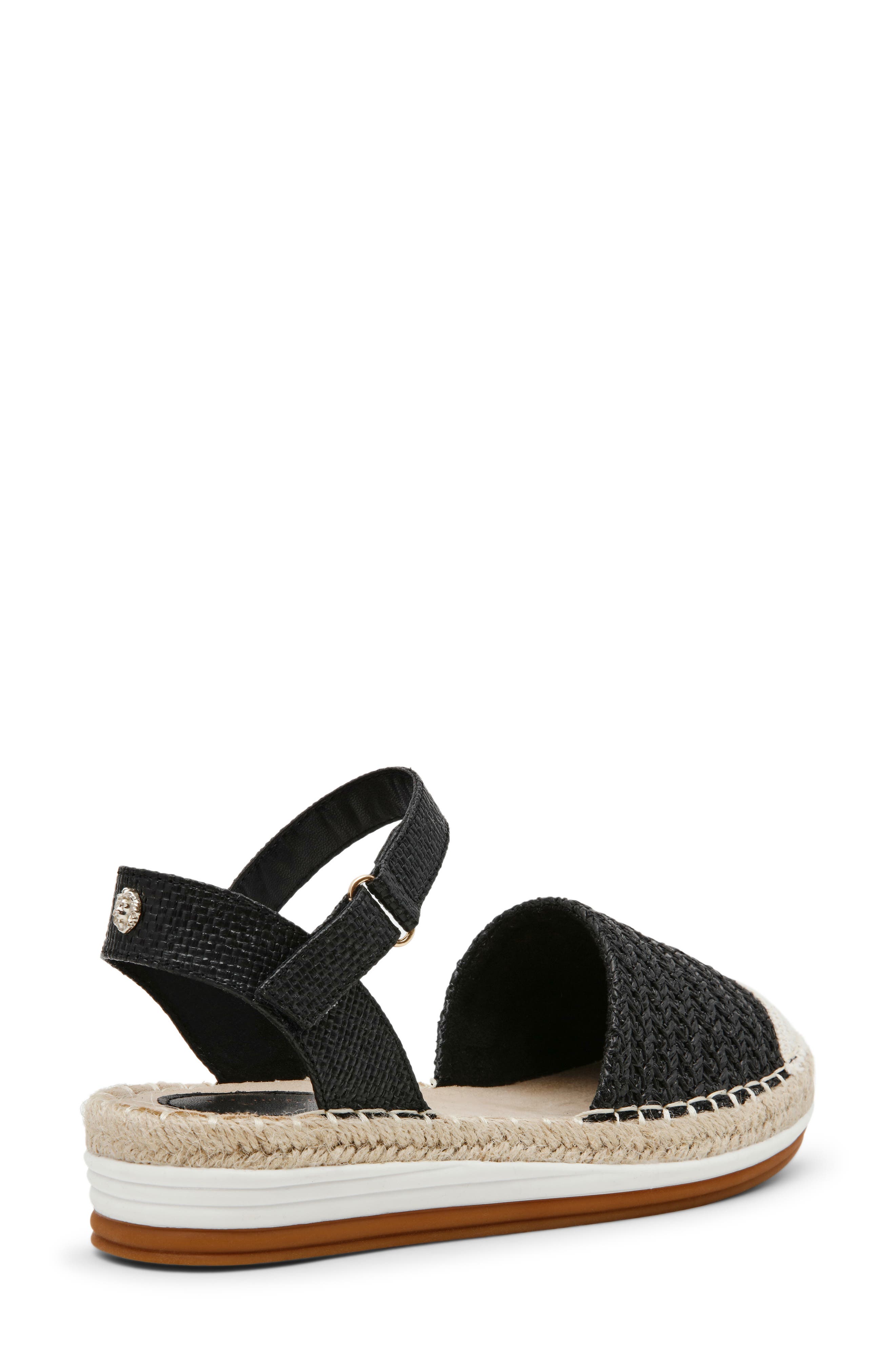 Anne Klein Jordanna Espadrille Sandal, Alternate, color, Black Raffia