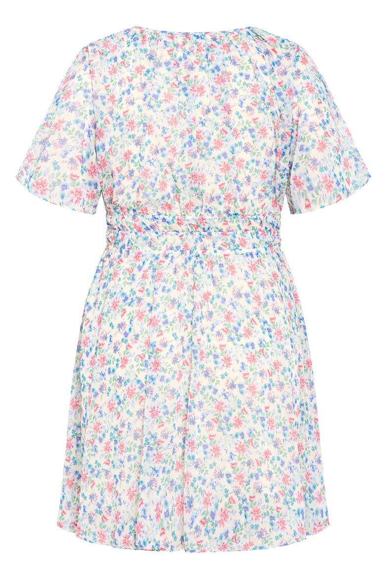 Cara Floral Print Minidress, Alternate, color, DELICATE DITSY