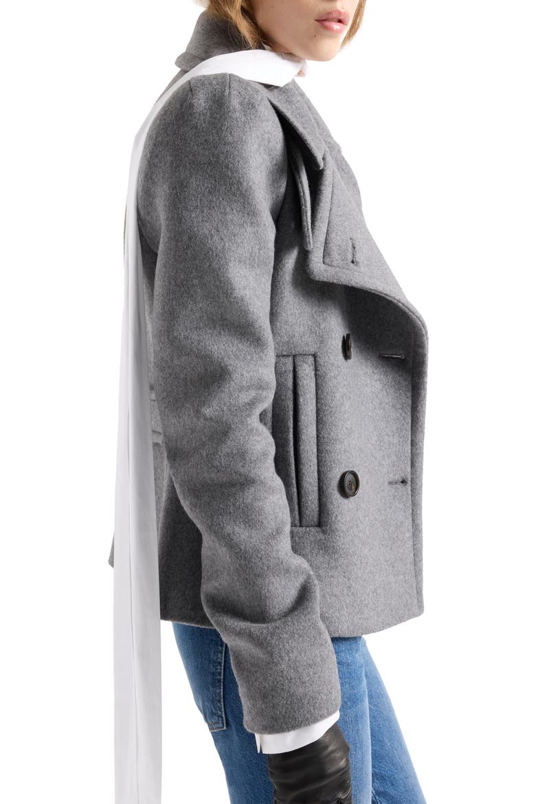 Double Breasted Wool Blend Coat, Alternate, color, WOOL BLEND MINK
