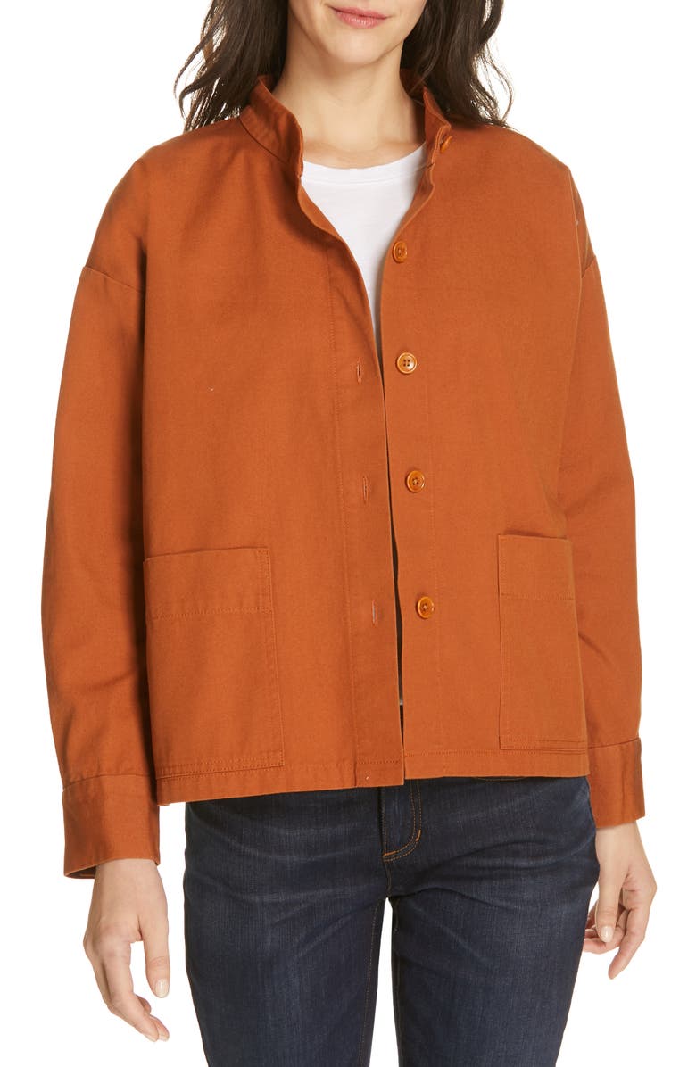 Eileen Fisher Organic Cotton Jacket, Main, color, 