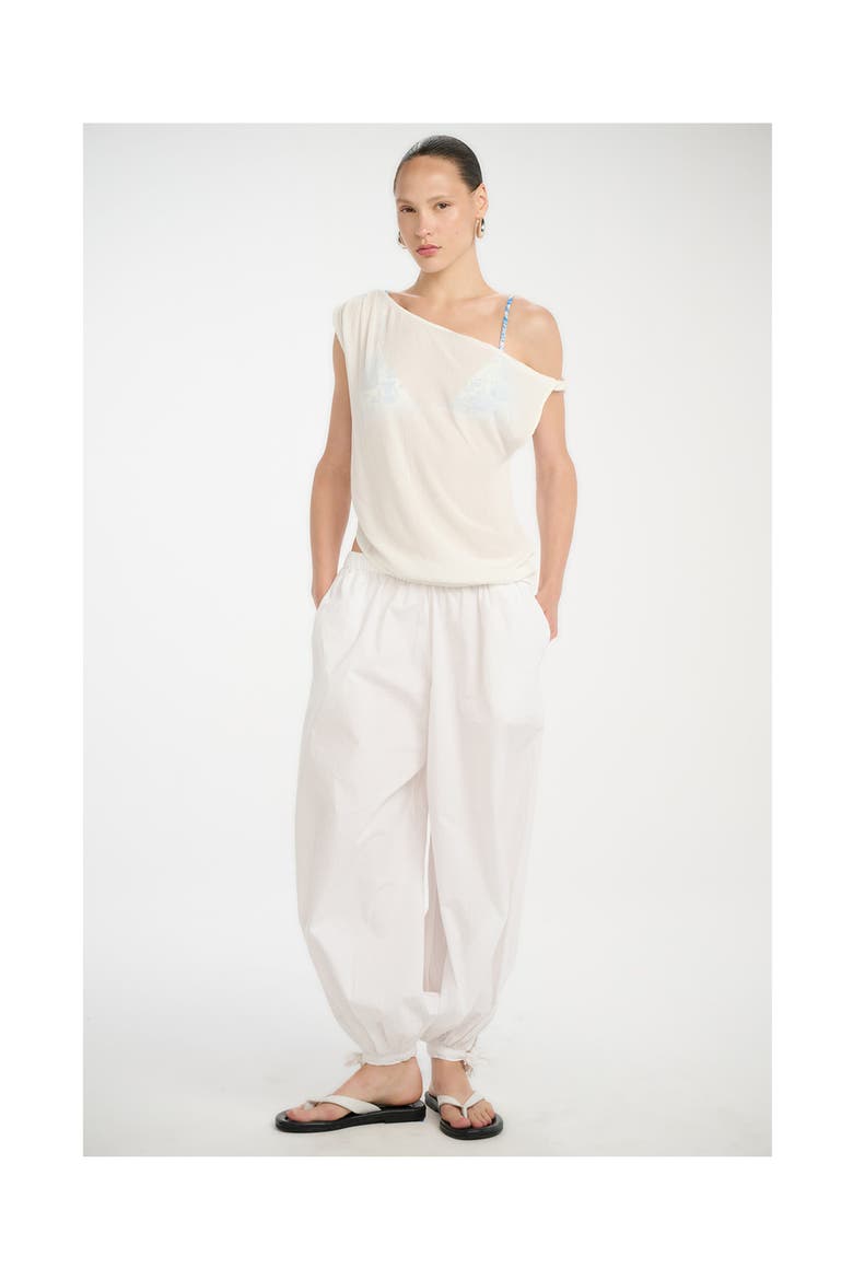 Resort One Shoulder Twist Top Cover-Up, Alternate, color, White