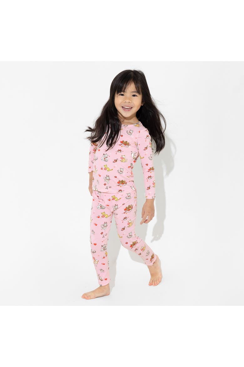 Kids' Love Kittens Set of 2 Piece Pajamas, Alternate, color, Love Kittens