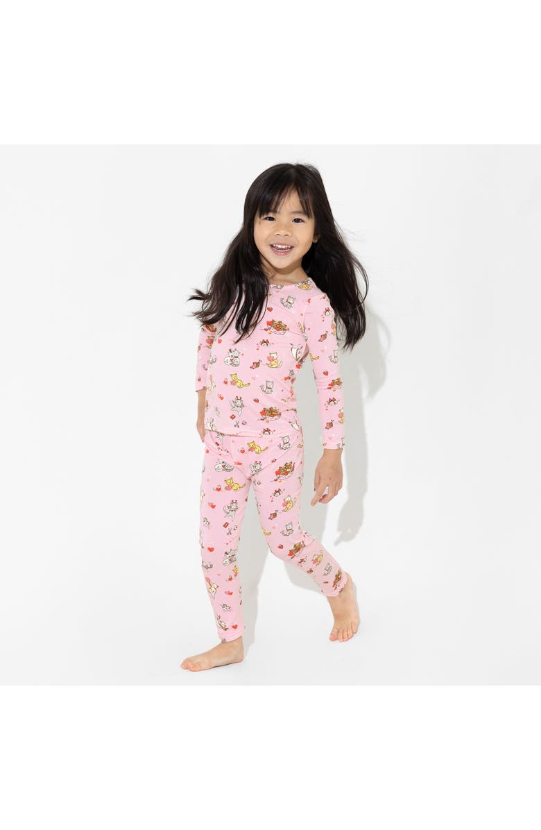 Bellabu Bear Kids' Love Kittens Set of 2 Piece Pajamas, Alternate, color, Love Kittens
