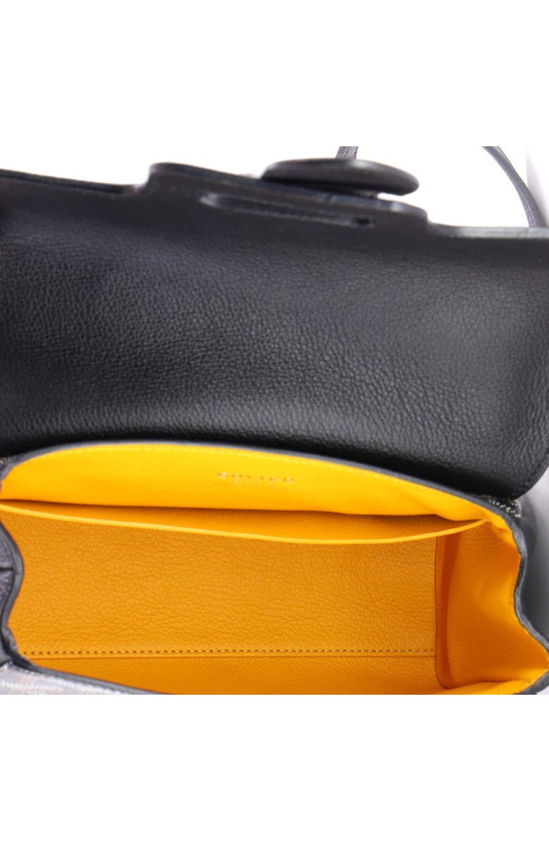Pre-Owned Goyard Saigon Top Handle Bag Coated Canvas with Leather Mini, Alternate, color, Black