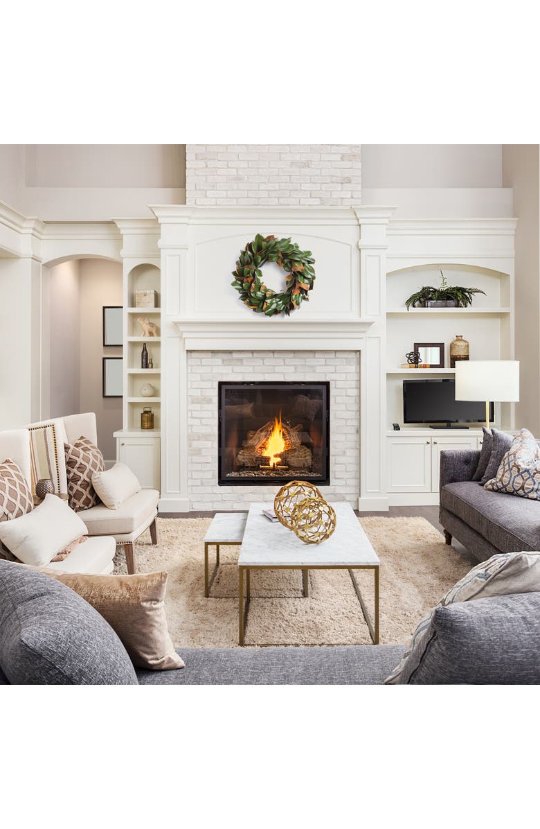 Napa Home & Garden Grand Magnolia Leaf Wreath 24", Alternate, color, Green