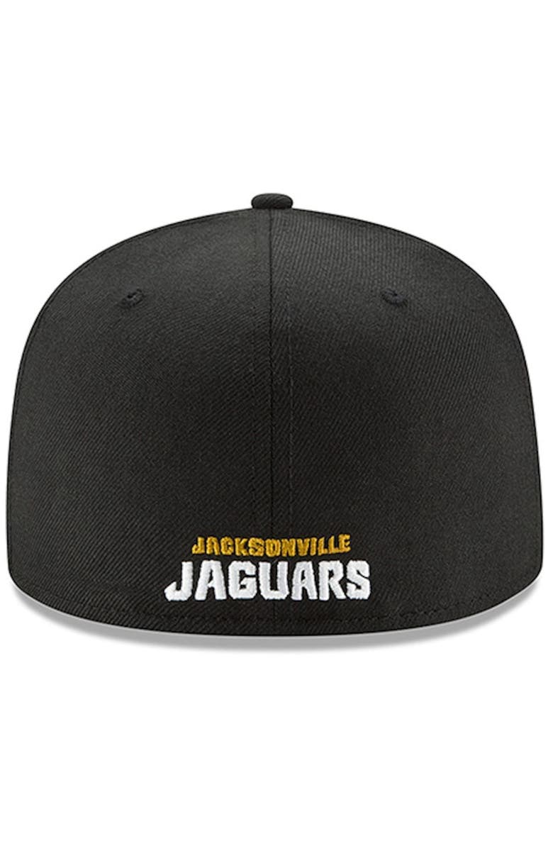New Era Men's New Era Black Jacksonville Jaguars Head Logo Omaha 59FIFTY Fitted Hat, Alternate, color, 