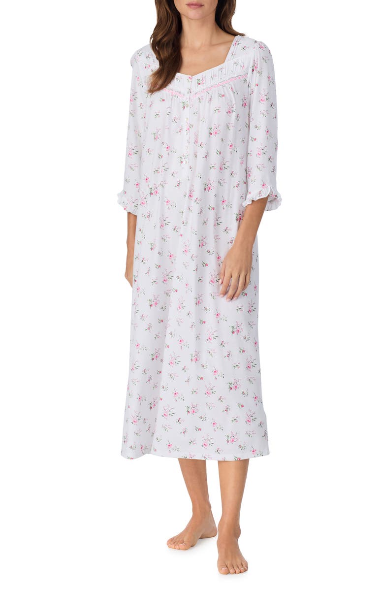 Eileen West Cotton Ballet Nightgown, Main, color, Pink Bouquet