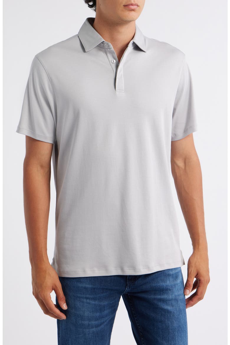 Georgia Solid Pima Cotton Polo, Main, color, CHALK