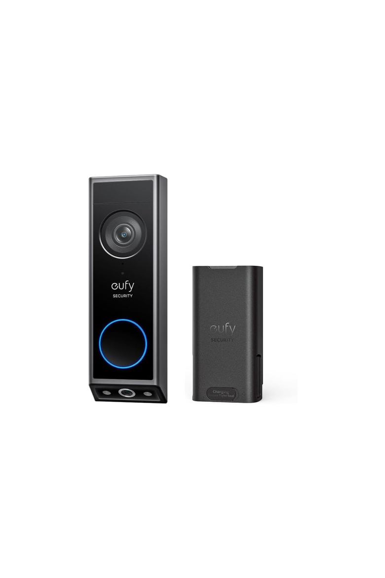Security Video Doorbell E340 Kit with Battery, Main, color, Black