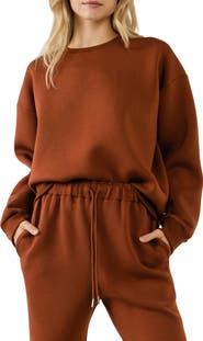 Grey Lab Lounge Wear Crewneck Sweatshirt