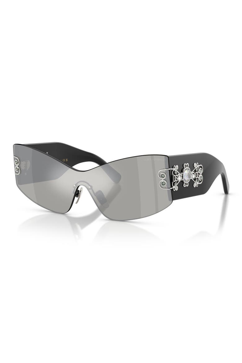 142mm Cat Eye Sunglasses, Alternate, color, BLACK / LIGHT GREY SILVER