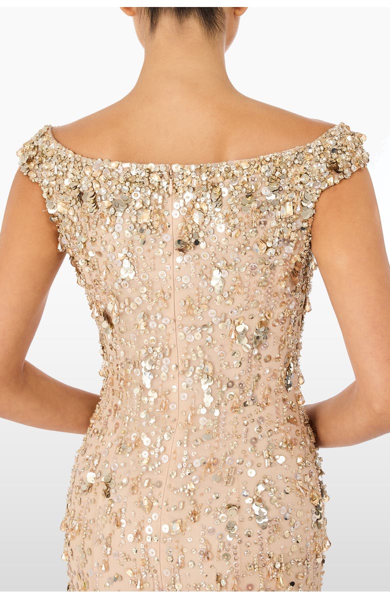 Jenny Packham Jessie Beaded Dress, Alternate, color, Illusion