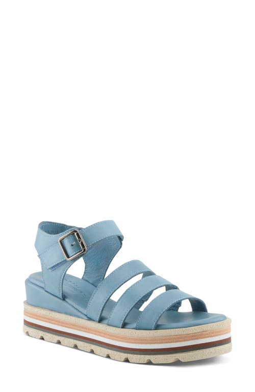 Spring Step Gosalina Platform Sandal In Denim Blue