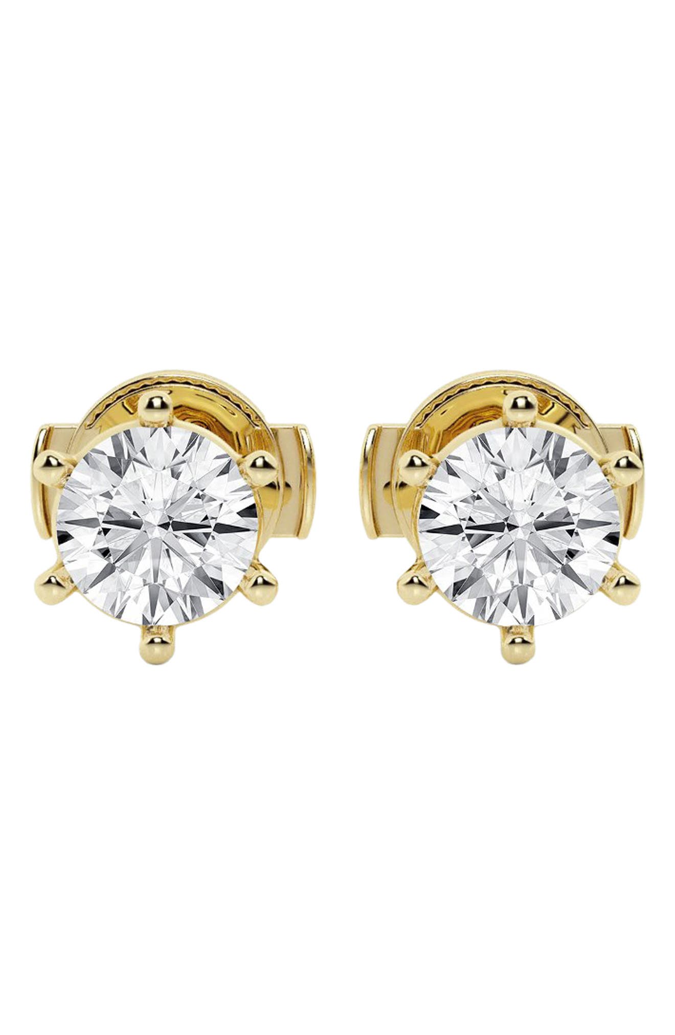 Badgley Mischka Collection 14K Yellow Gold Lab Grown Diamond Stud ...