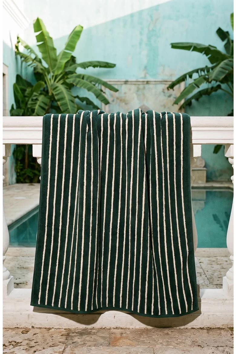 Ultraplush Australian Cotton 2-piece Bath Towel Set, Alternate, color, Verdant & Ecru
