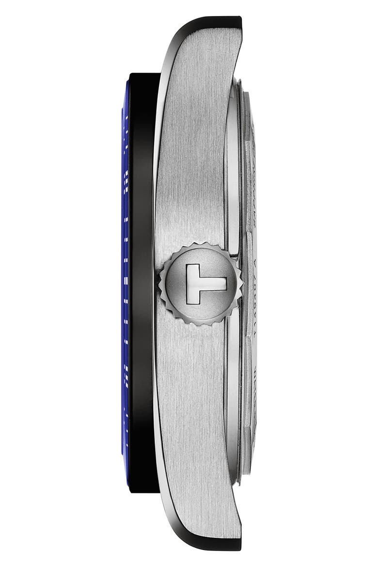 PR516 Powermatic 80 Automatic Leather Strap Watch, 38mm, Alternate, color, BLUE