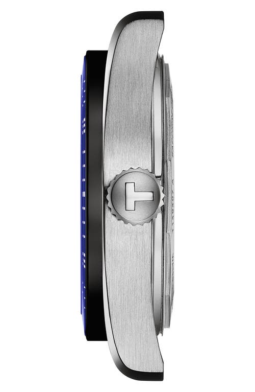 Tissot Pr516 Powermatic 80 Automatic Blue Dial Leather Strap Unisex Watch T149.407.16.041.00 In Blue