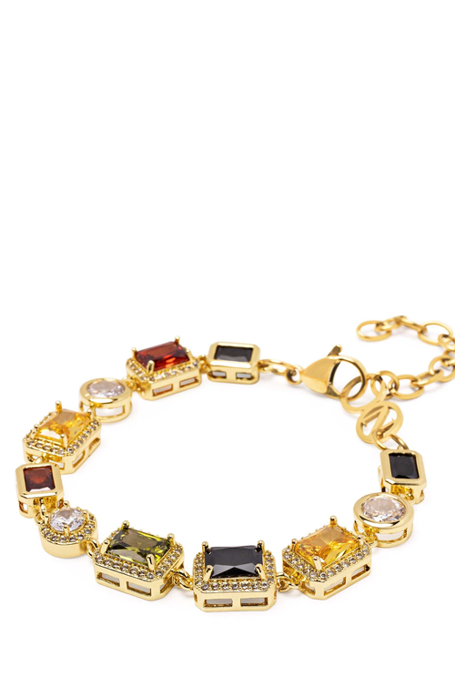 Nialaya Gold Gemstone Bracelet In Multi